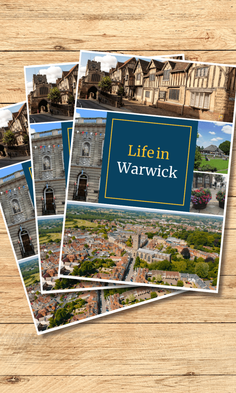 Life in Warwick information pack designed by Nice People UK