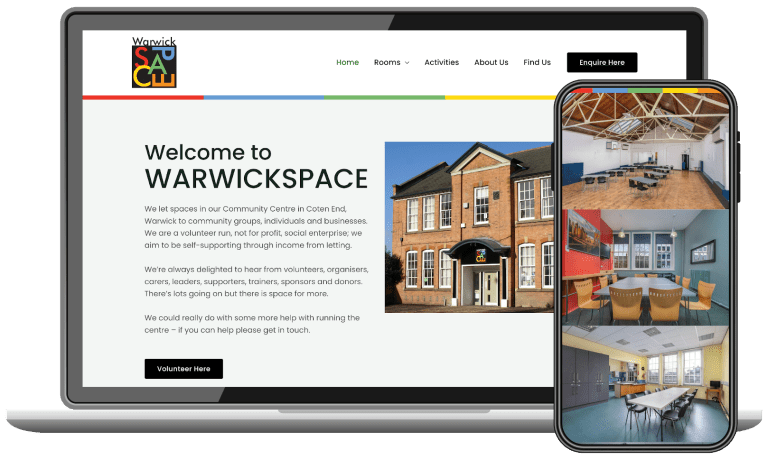 Warwickspace website designed by Nice People UK